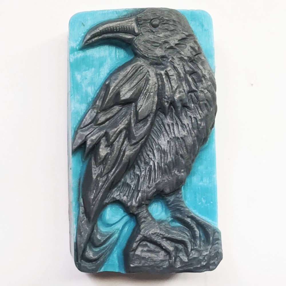 Gothic Raven Vegan Soap Bar Elderflower Scent Handmade - Picture 1 of 4